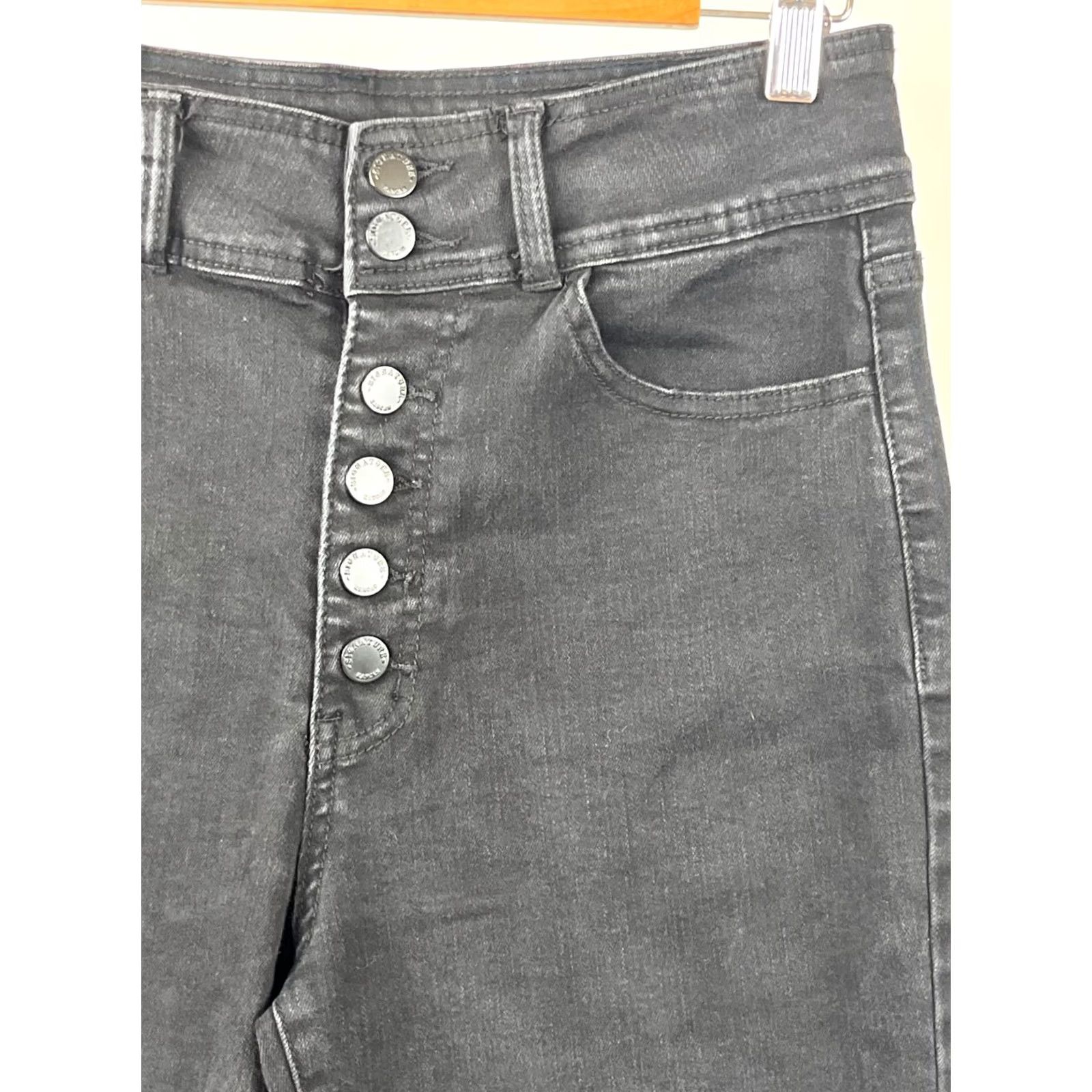 Vintage KanCan Signature Jeans Womens Size 29 Kurvy Ultra High Rise Skinny Black Denim Jeans Size 29" - 3 Thumbnail
