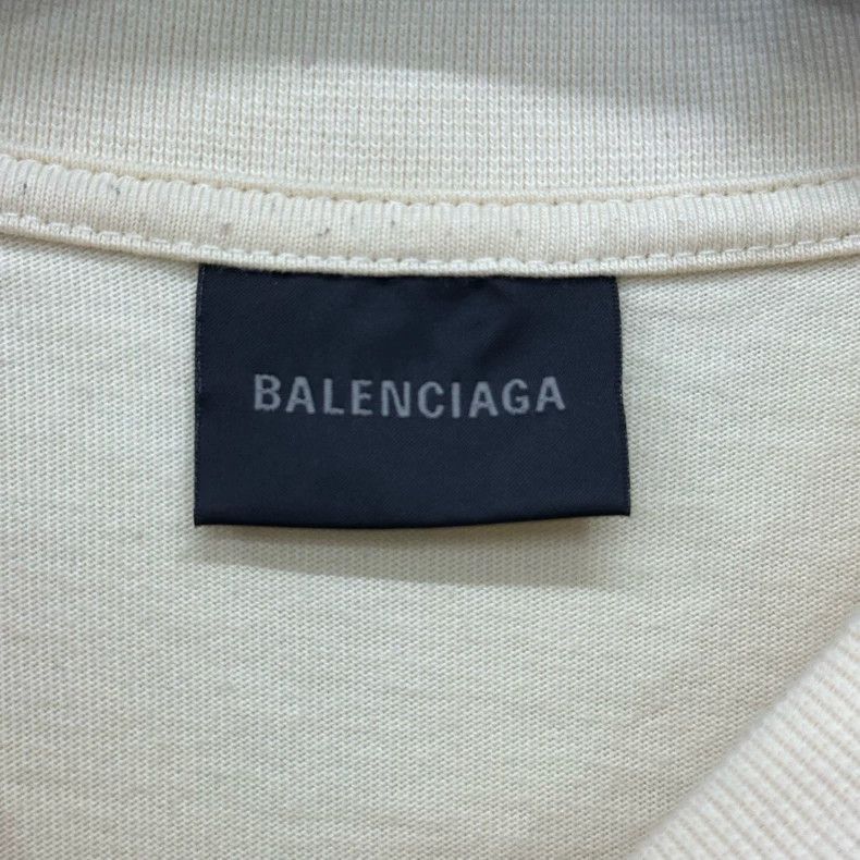 Balenciaga Balenciaga Khaki Logo Short Sleeve TShirt-2505 Size US M / EU 48-50 / 2 - 4 Thumbnail