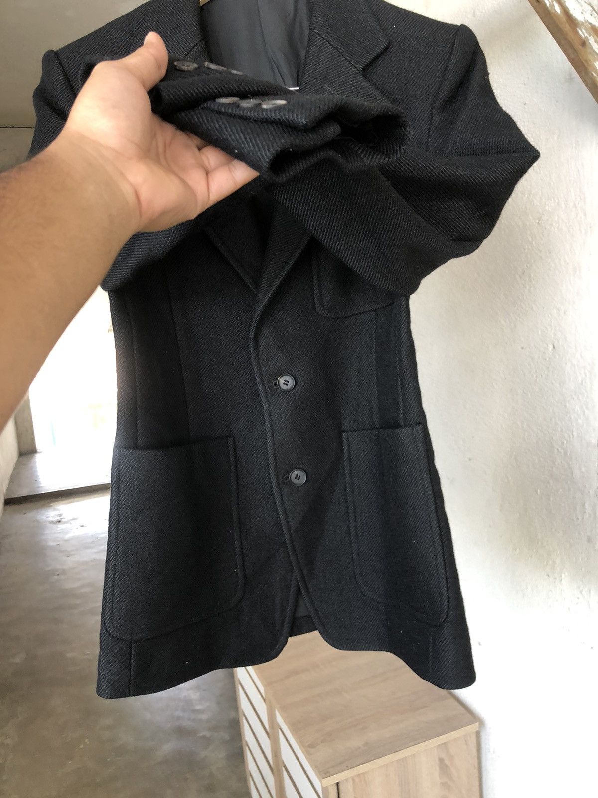 5351 POUR LES HOMMES 5351 Pour Les Hommes Black Wool Lined Single Breasted Blazer Size US M / EU 48-50 / 2 - 11 Thumbnail