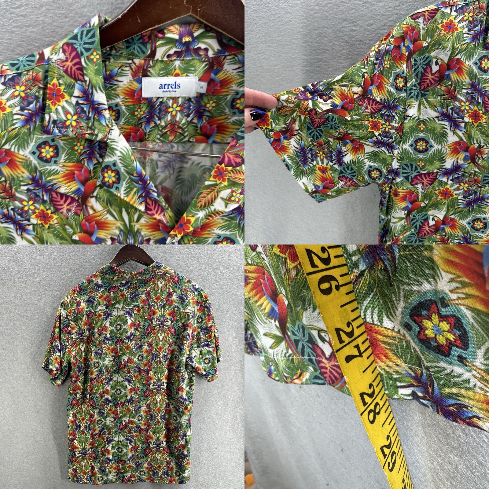 Vintage Arrels Shirt Mens S Green Hawaiian Island Travel Casual Button-Up Short Sleeve Collared Solid 90s Theme? No. Size US S / EU 44-46 / 1 - 8 Thumbnail