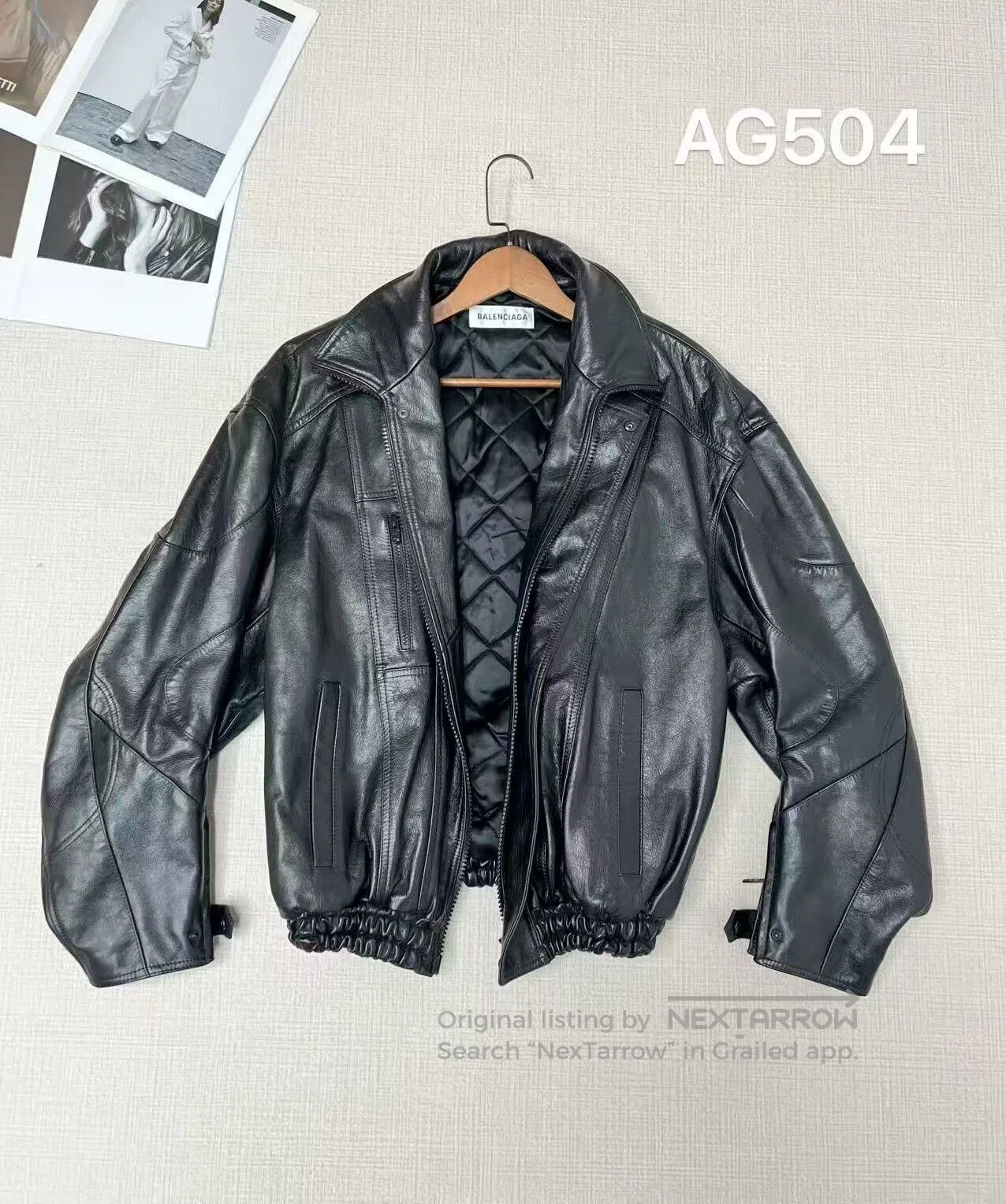 Balenciaga balenciaga racing logo leather jacket. Size US L / EU 52-54 / 3 - 1 Thumbnail
