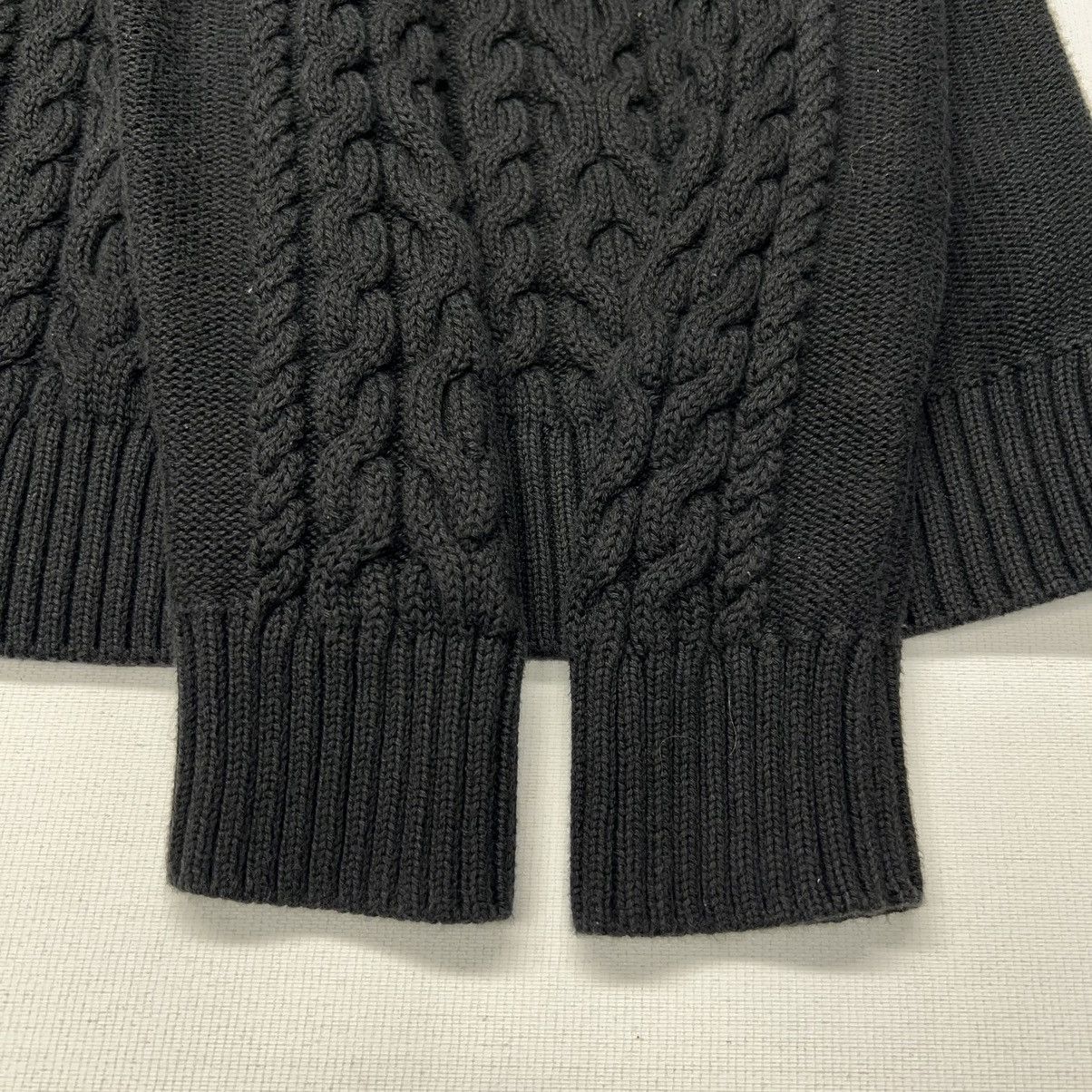 L.L. Bean LL Bean Sweater Black Cable Knit Fill Zip Fisherman Classic Size S / US 4 / IT 40 - 5 Thumbnail