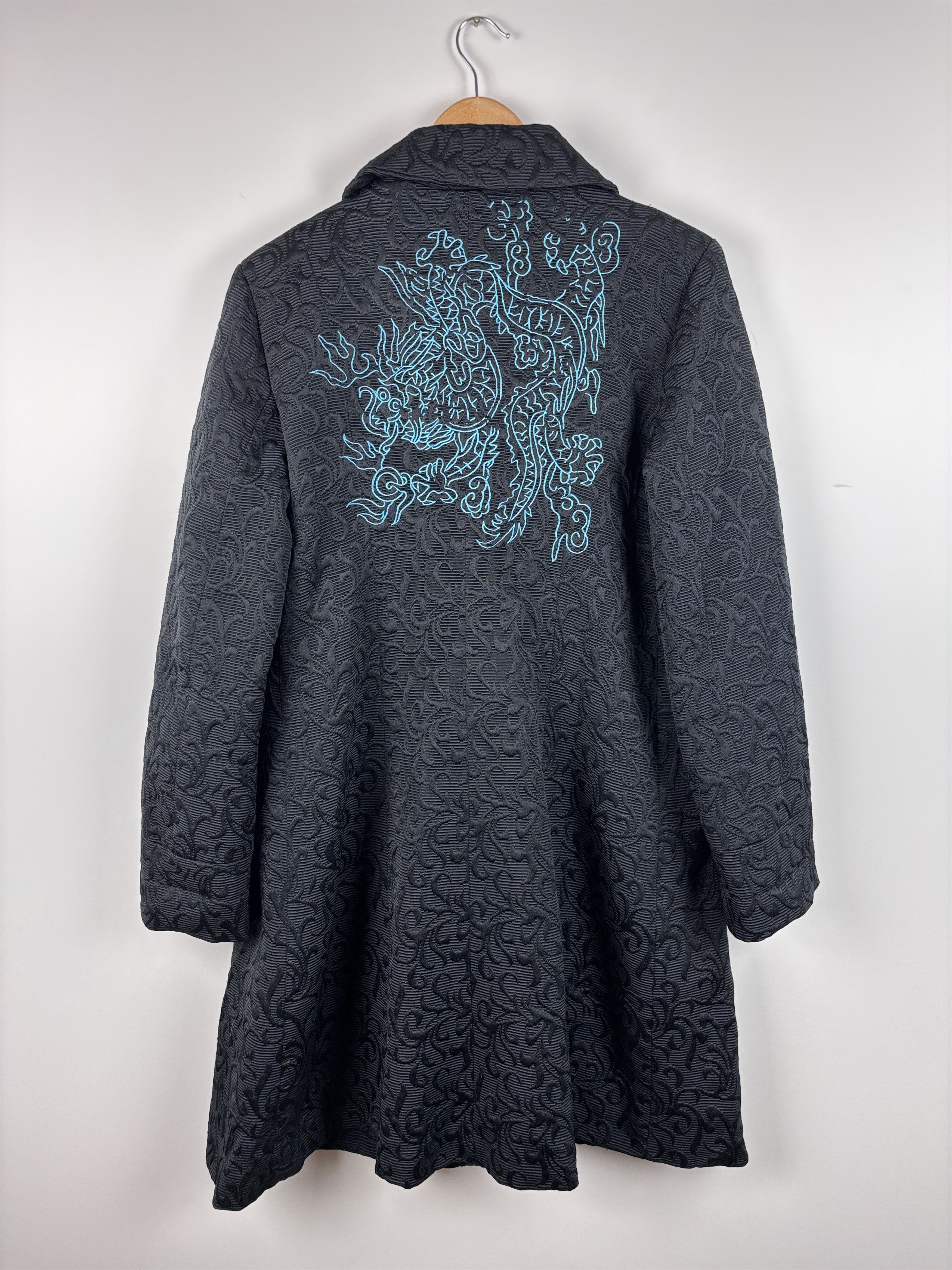 Desigual Womens Desigual Textured Floral Coat Black Size 44 Size M / US 6-8 / IT 42-44 - 7 Thumbnail