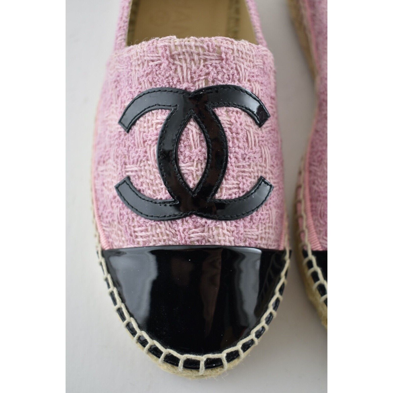 Chanel 19B Tweed C Logo Classic Double Sole Espadrille Flat 35 Size US 5 / IT 35 - 7 Thumbnail