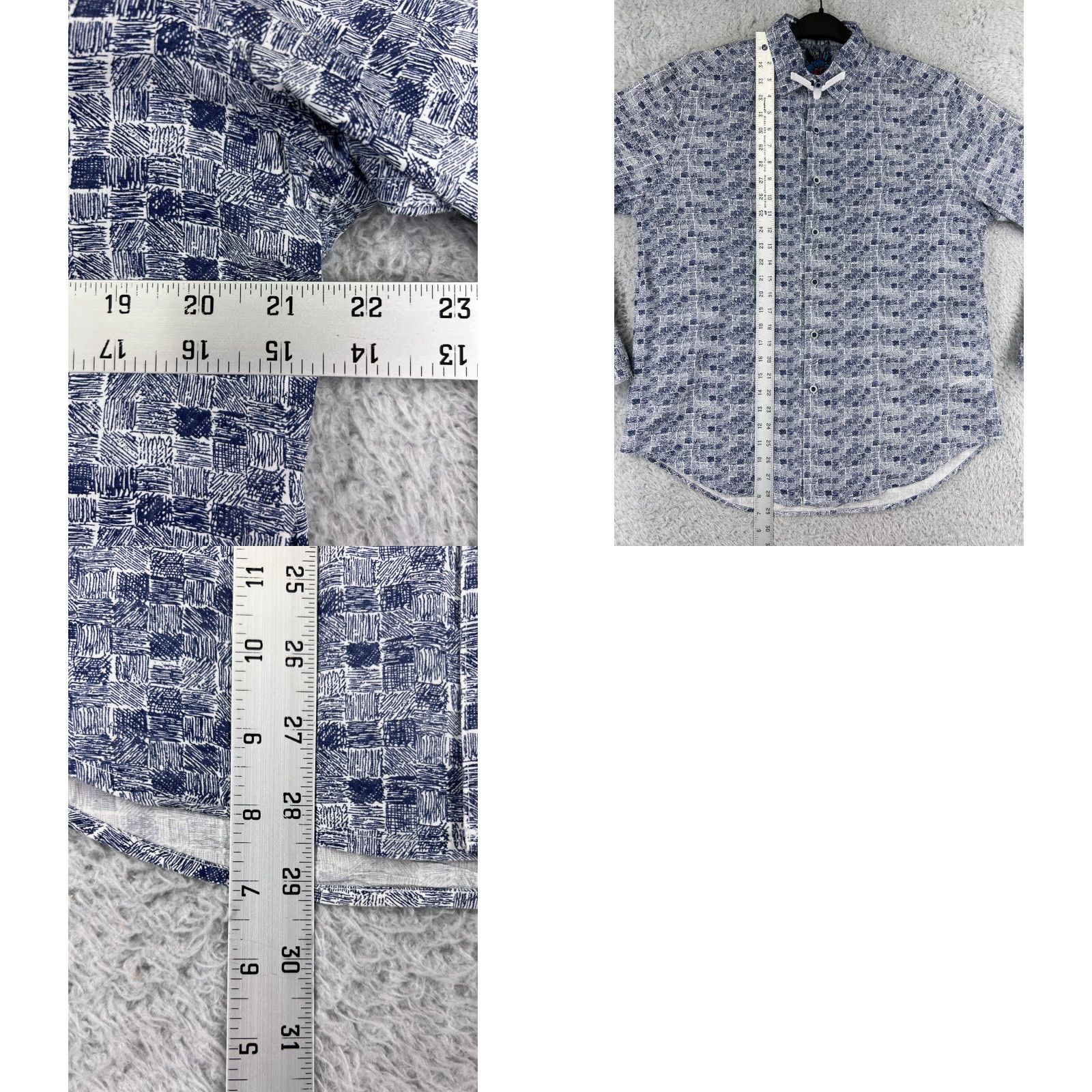Robert Graham Robert Graham Shirt Mens Small Blue Button-Up Long Sleeve 100% Cotton Check Size US S / EU 44-46 / 1 - 9 Thumbnail