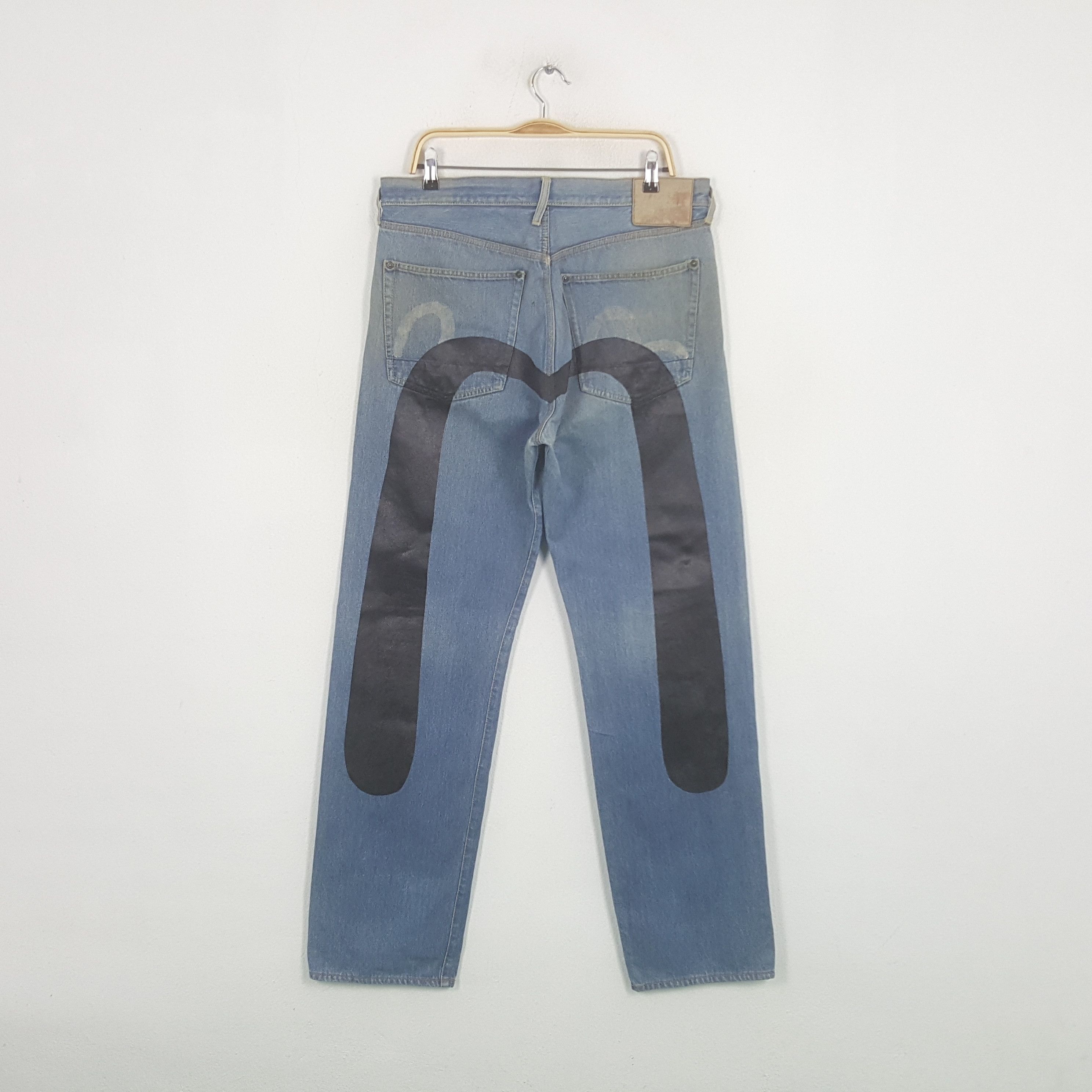 Vintage 2000s Evisu Double Gull Bondage Buckle Back Japanese Denim Jeans Size W30