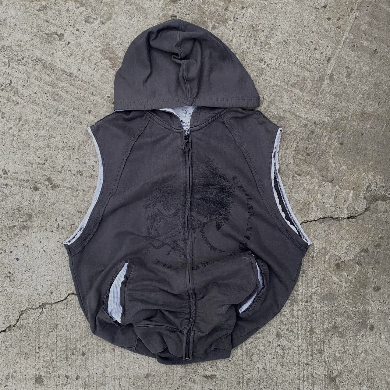 Cerruti 1881 Vintage 1819 Japan Vest With Hood Y2K 00s USA Grunge Size US L / EU 52-54 / 3 - 1 Thumbnail