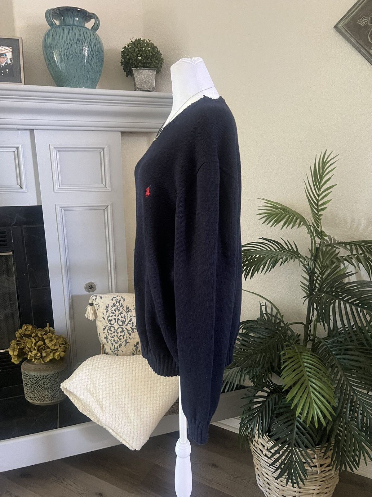 Polo Ralph Lauren VTG Polo Ralph Lauren RRL Navy Knit Sweater XL Size US XL / EU 56 / 4 - 4 Thumbnail