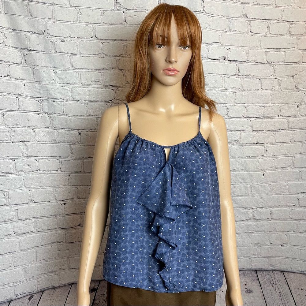 Anthropologie Anthropologie Lilka Silk Blue Floral Camisole Size XS Size XS / US 0-2 / IT 36-38 - 1 Thumbnail