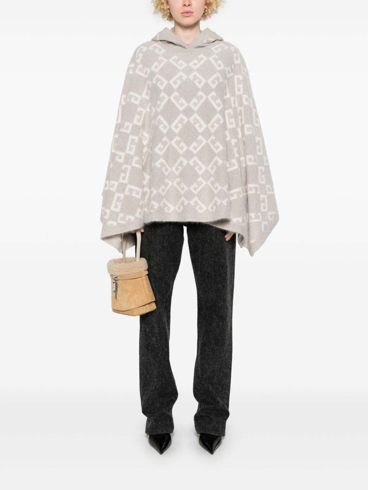 Givenchy o1w1db10326 Hooded Poncho in Beige Size L / US 10 / IT 46 - 4 Thumbnail
