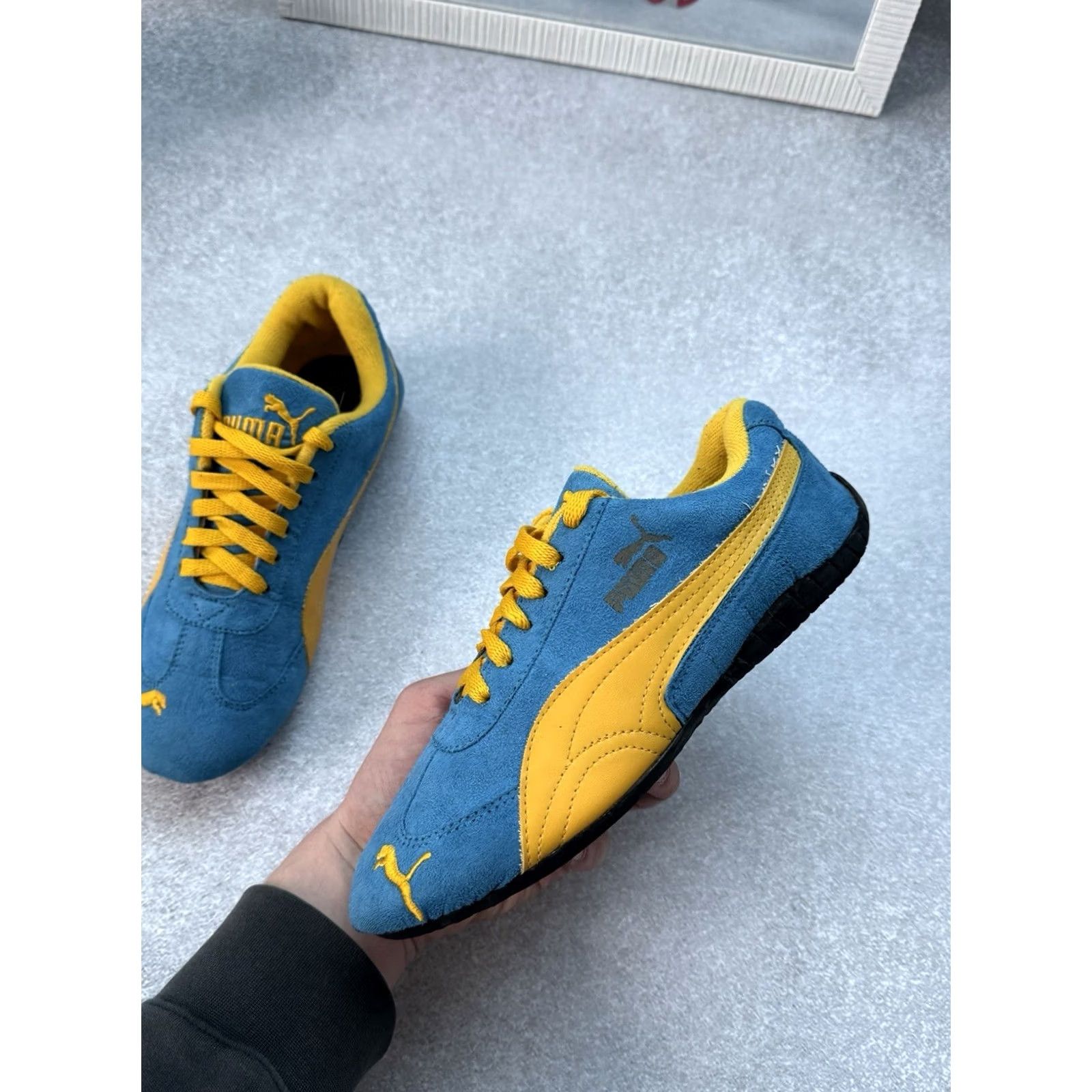 Puma VINTAGE Puma Speedcat Sneakers Unisex Adults 39 US 5 Blue Yellow 90s Cat Racing Suede Moctro OG Size 39 Size US 6 / EU 39 - 5 Thumbnail