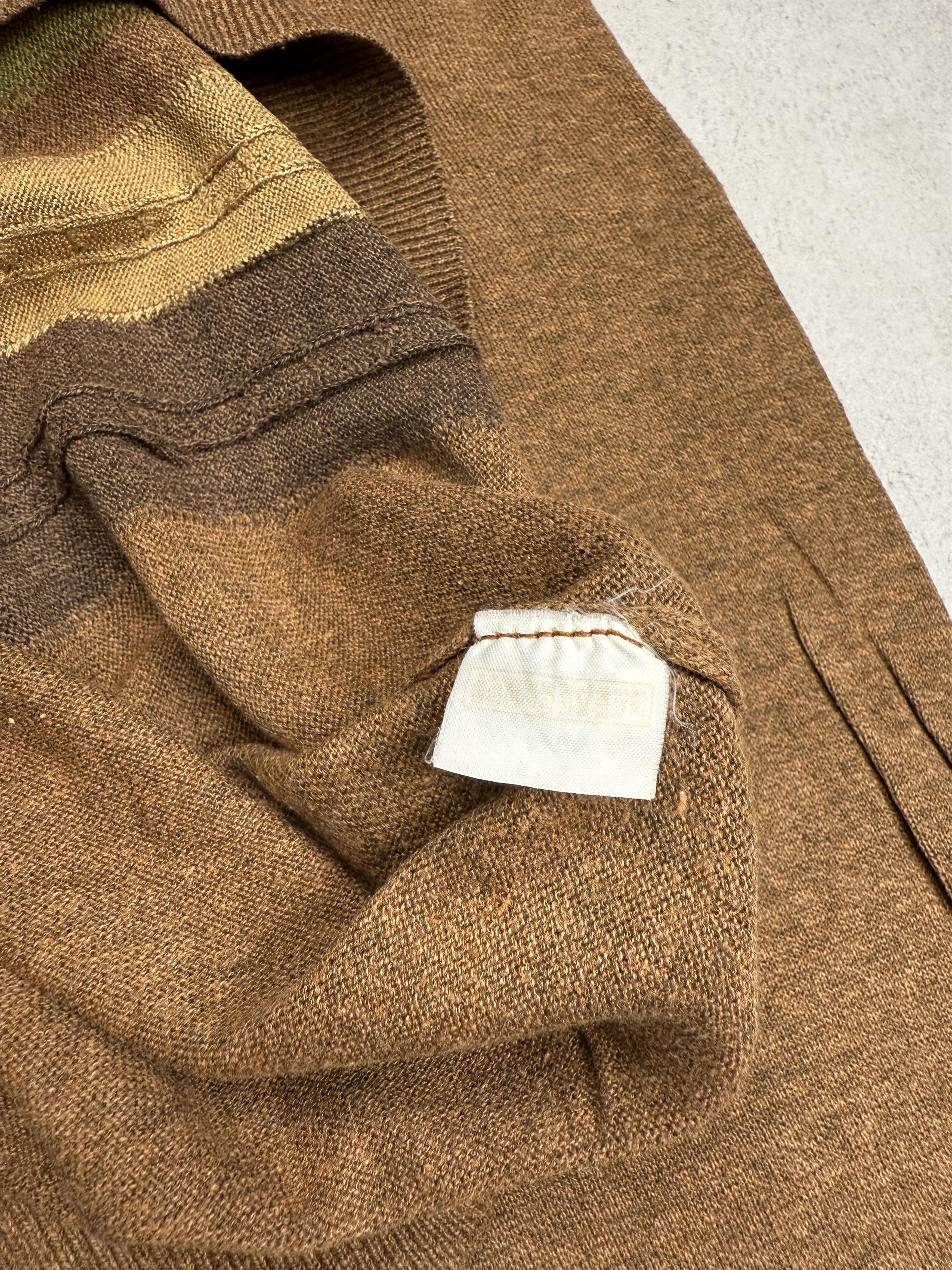Vintage Vintage 90s V.I.P Club Brown Cable Knit Sweater Size US S / EU 44-46 / 1 - 6 Thumbnail