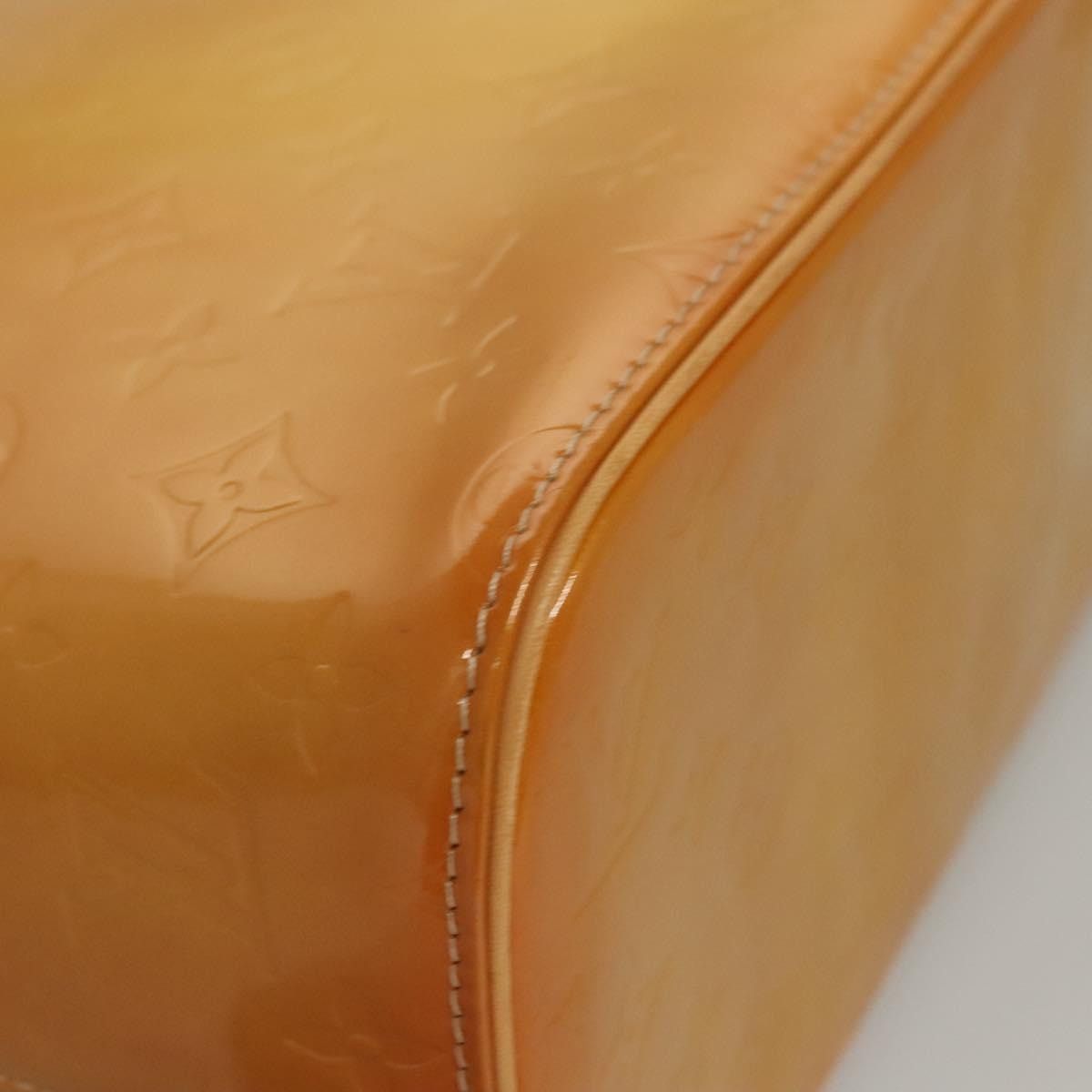Louis Vuitton LOUIS VUITTON Monogram Vernis Houston Hand Bag Jaune M91121 Size ONE SIZE - 9 Thumbnail