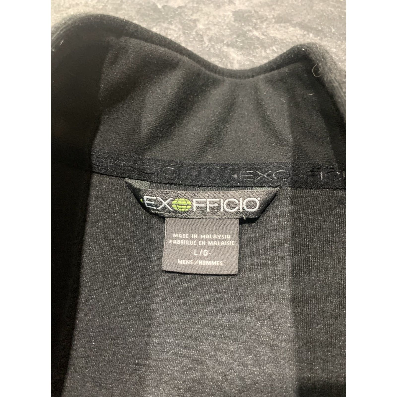 ExOfficio VINTAGE ExOfficio Men's Windbreaker Jacket Full Zip Softshell Fall Winter Spring Travel L Black Size US L / EU 52-54 / 3 - 6 Thumbnail