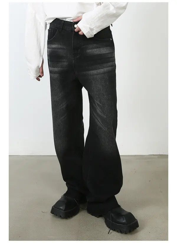 Japanese Brand Miyuki x Yumi Vintage washed loose jeans straight wide leg Size US 32 / EU 48 - 3 Thumbnail