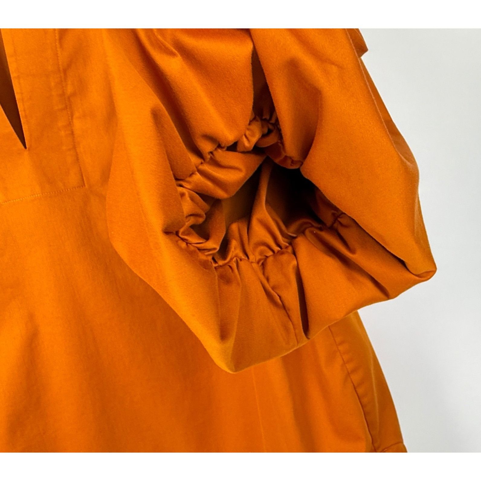 Chicos Chico's Puff-Sleeve Boho Smocked Blouse Top Orange Size 14 Size XL / US 12-14 / IT 48-50 - 3 Thumbnail