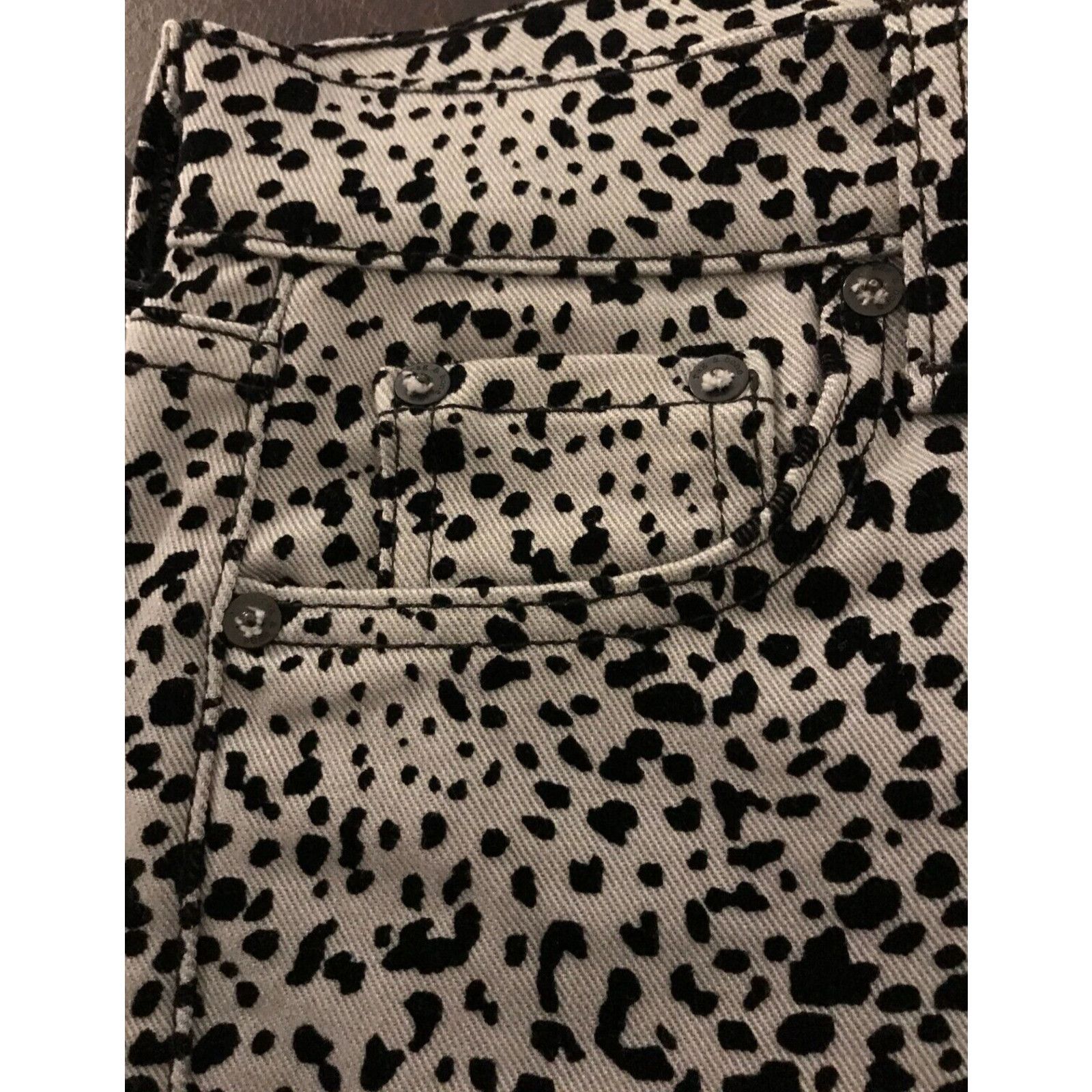 Rag & Bone Rag & Bone Hana High-Rise Slim Cropped Gray Cheetah Jeans Size 26" / US 2 / IT 38 - 4 Thumbnail