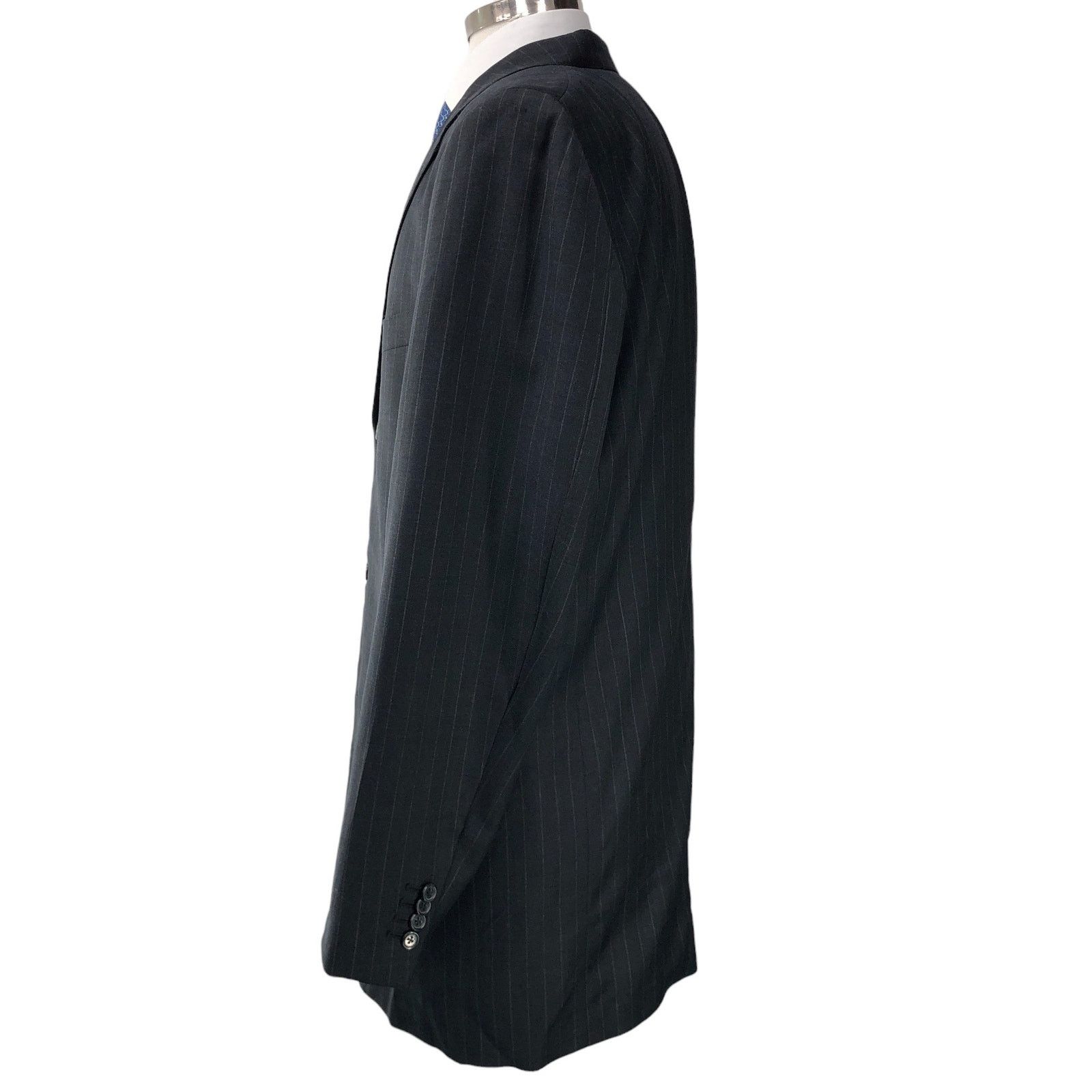 Southwick Southwick Mens Size 44XL Extra Long Suit 2 Piece Pinstripe Size 44L - 9 Thumbnail