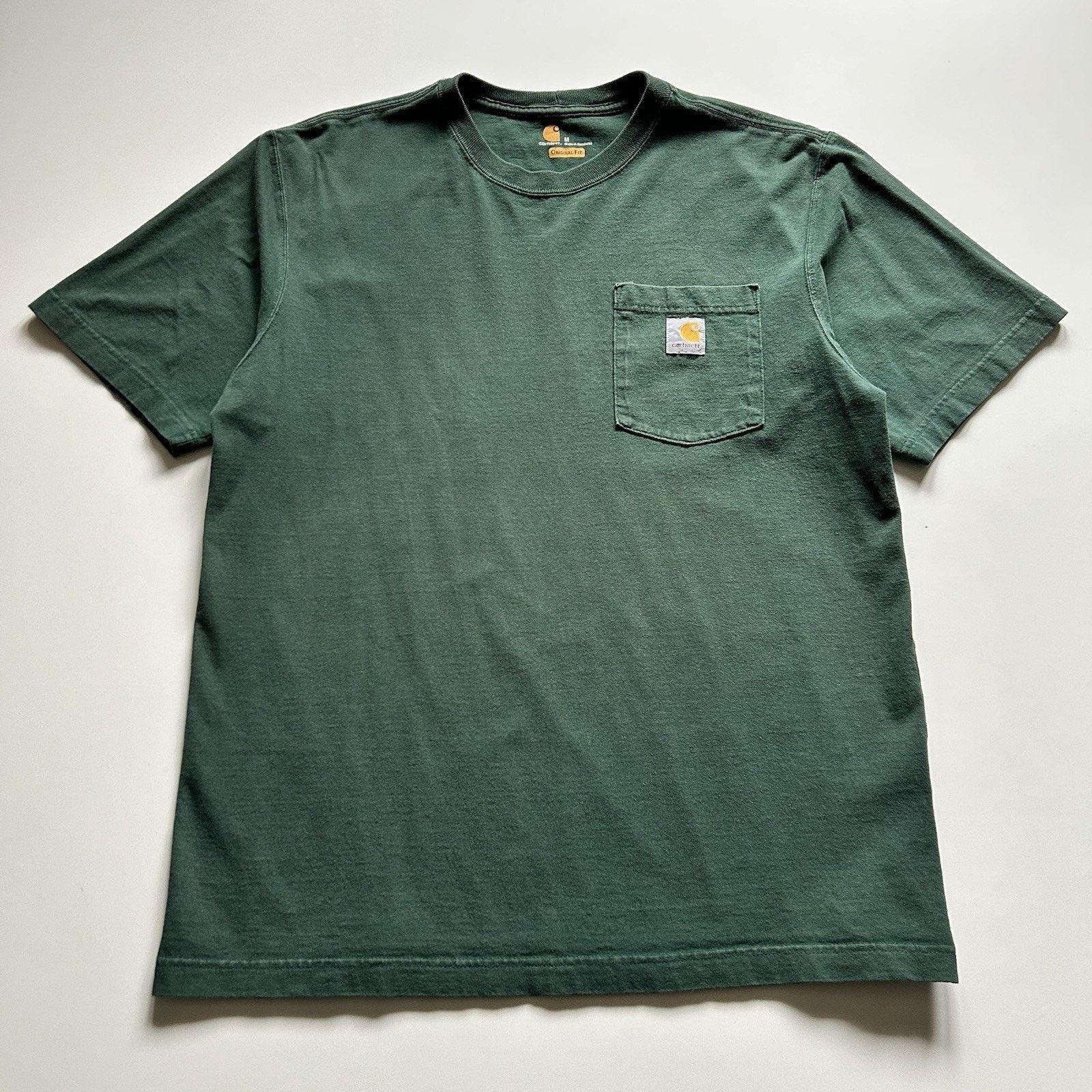 Carhartt Vintage Y2K Carhartt Pocket T Shirt Medium Faded Green Rare Size US M / EU 48-50 / 2 - 1 Thumbnail