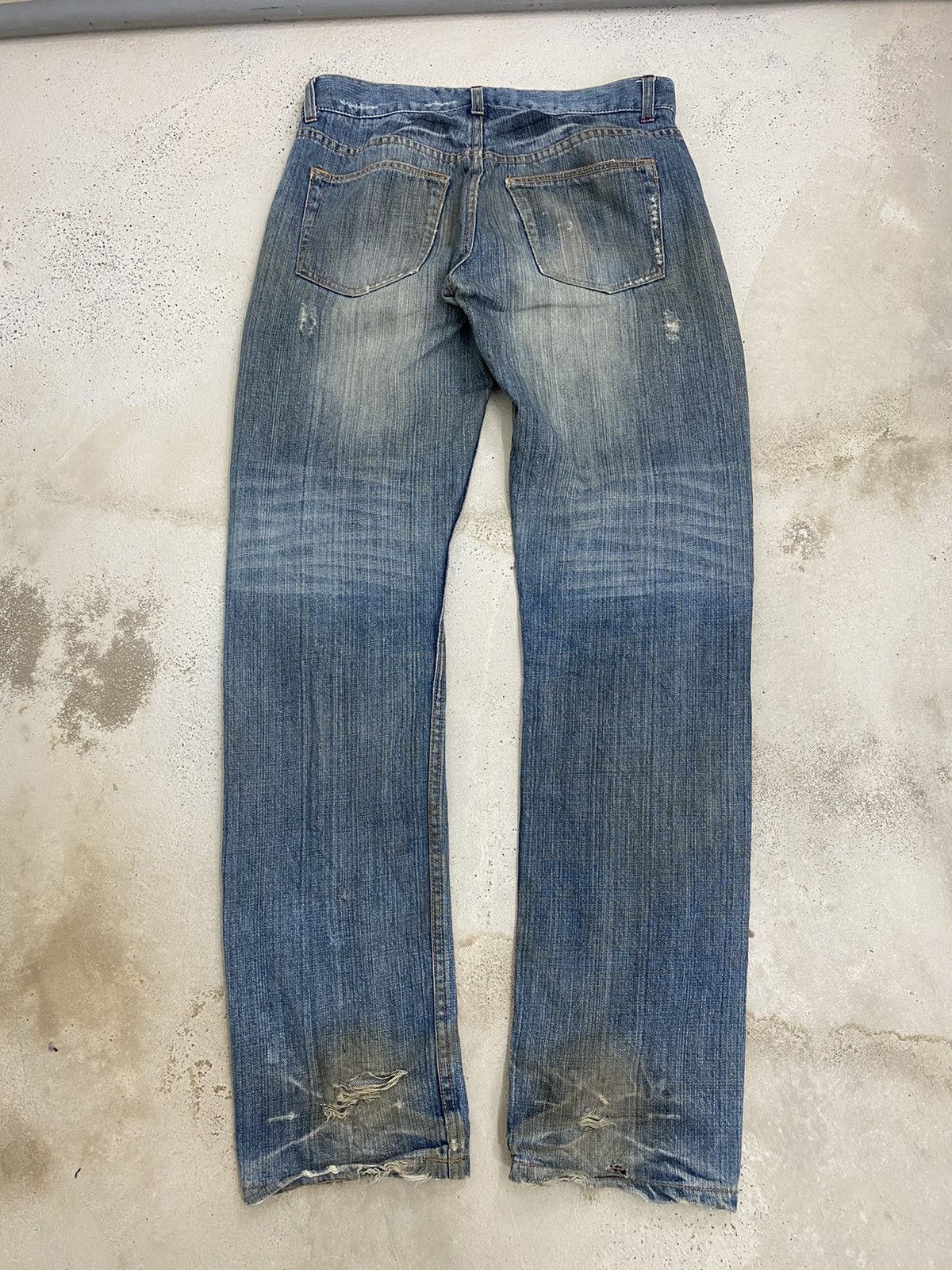Le Grande Bleu (L.G.B.) Vintage Purete Japan Distress Uruboros Kofu Whisker Straight Size US 31 - 2 Thumbnail