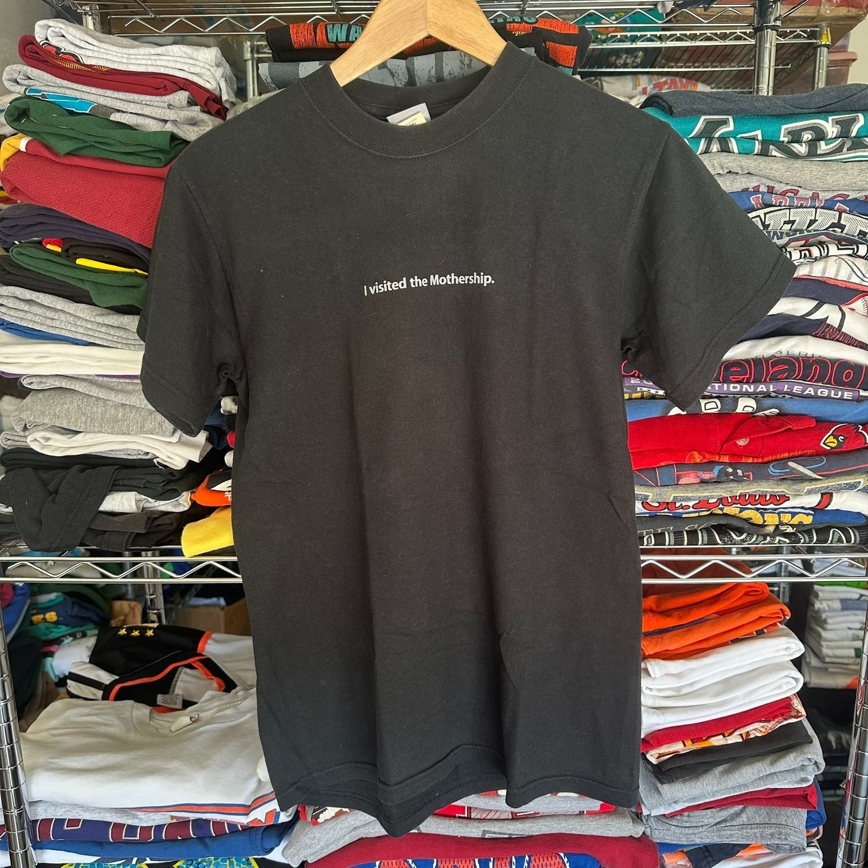 Apple Vintage Y2K Apple I Visited the Mothership T-Shirt Black S S Size US S / EU 44-46 / 1 - 1 Thumbnail