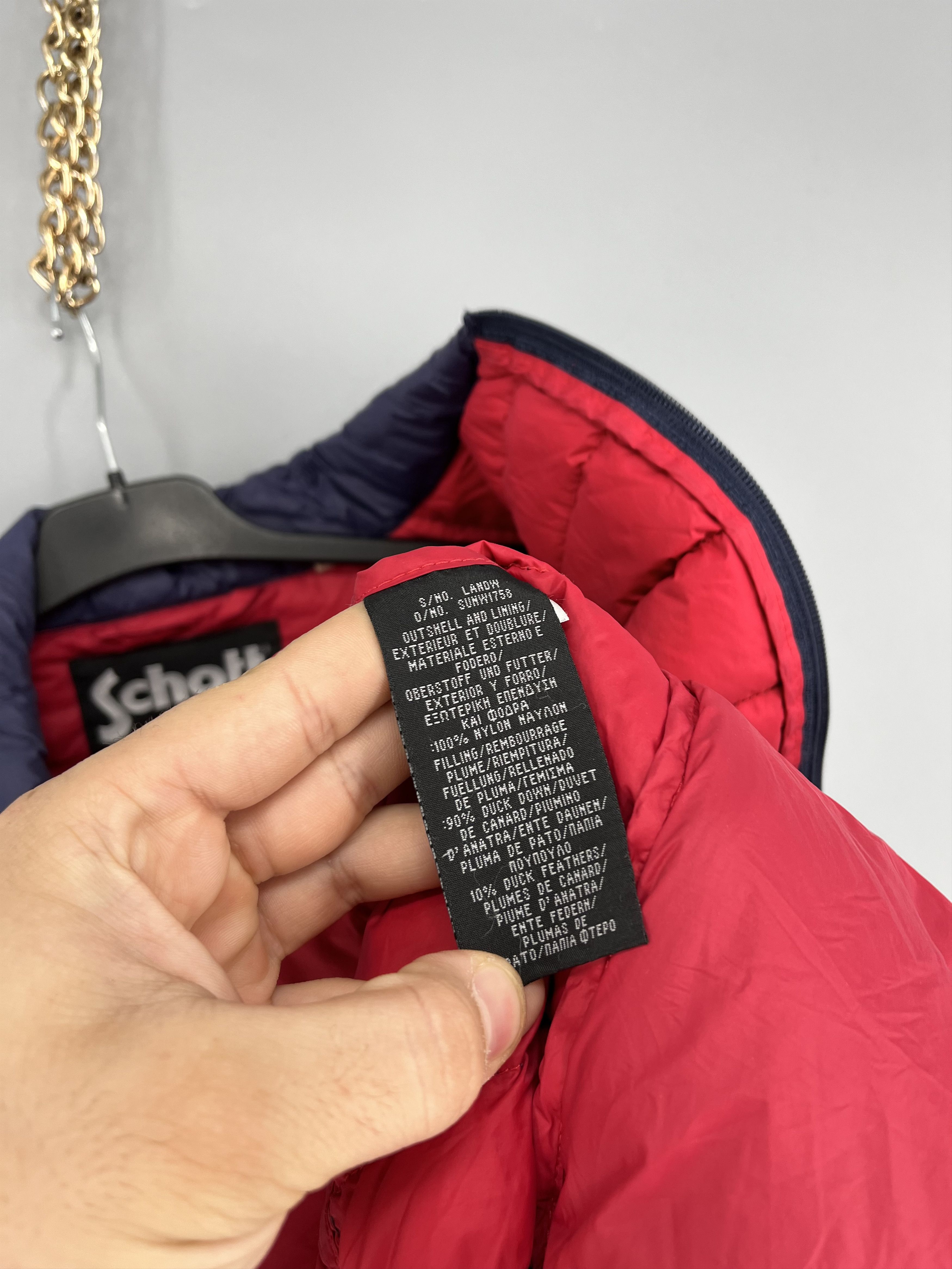 Schott Vintage Schott Down Womens Jacket - Navy Size S Size S / US 4 / IT 40 - 12 Thumbnail