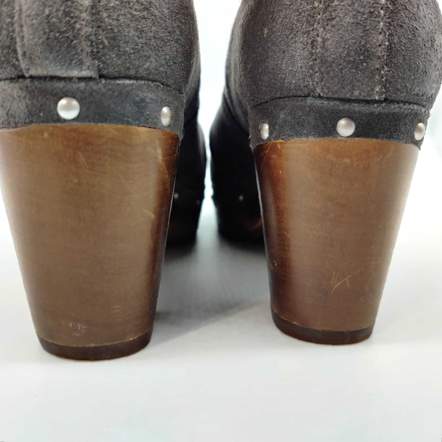 Ugg UGG Womens Lynnea Gray Suede Boots Size 5 Fold Over Sheepskin Shearling Lined Size US 5 / IT 35 - 5 Thumbnail
