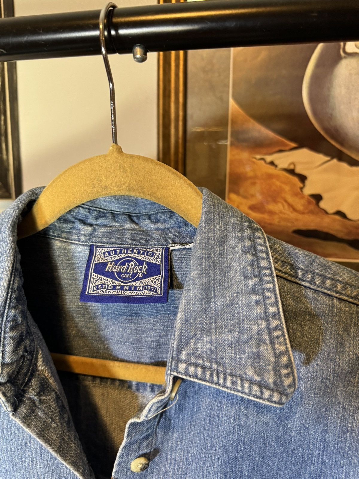 Hard Rock Cafe × Vintage Vintage Hard Rock Cafe Denim Button Up Shirt Size US S / EU 44-46 / 1 - 4 Thumbnail