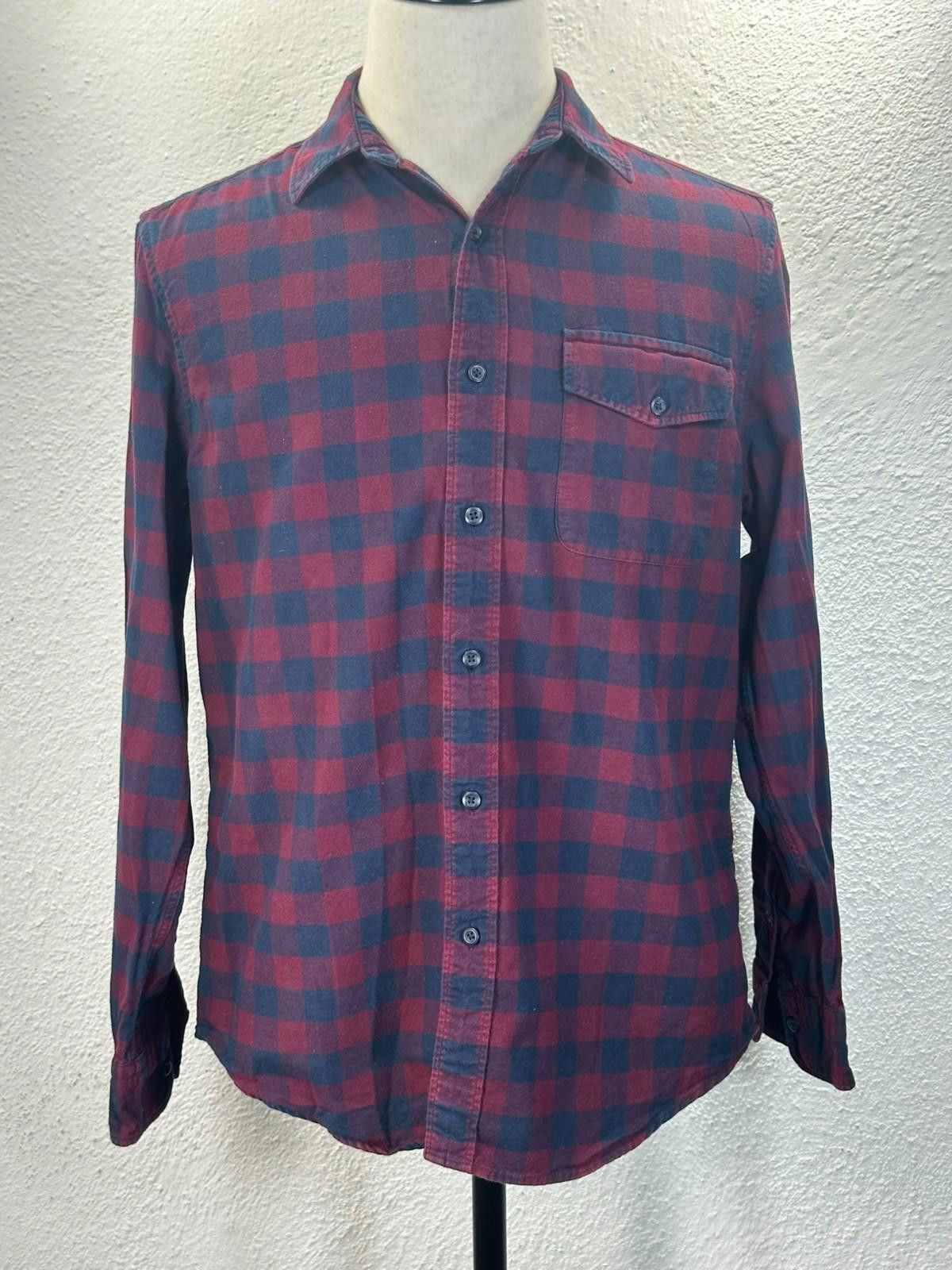 American Eagle Outfitters American Eagle Plaid Flannel Button Down Red Blue Men's M Size US M / EU 48-50 / 2 - 1 Thumbnail