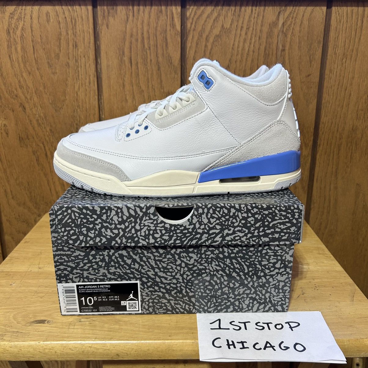 Designer × Jordan Brand × Nike Air Jordan 3 Retro Lucky Shorts CT8532-101 Size 10.5 NEW Size US 10.5 / EU 43-44 - 7 Thumbnail