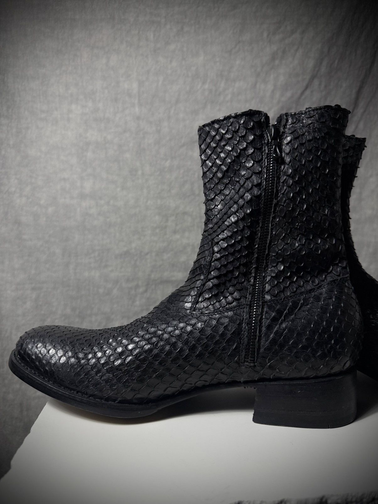Carpe Diem Carpe Diem Python Leather Side-Zip Boots Size US 9 / EU 42 - 2 Thumbnail