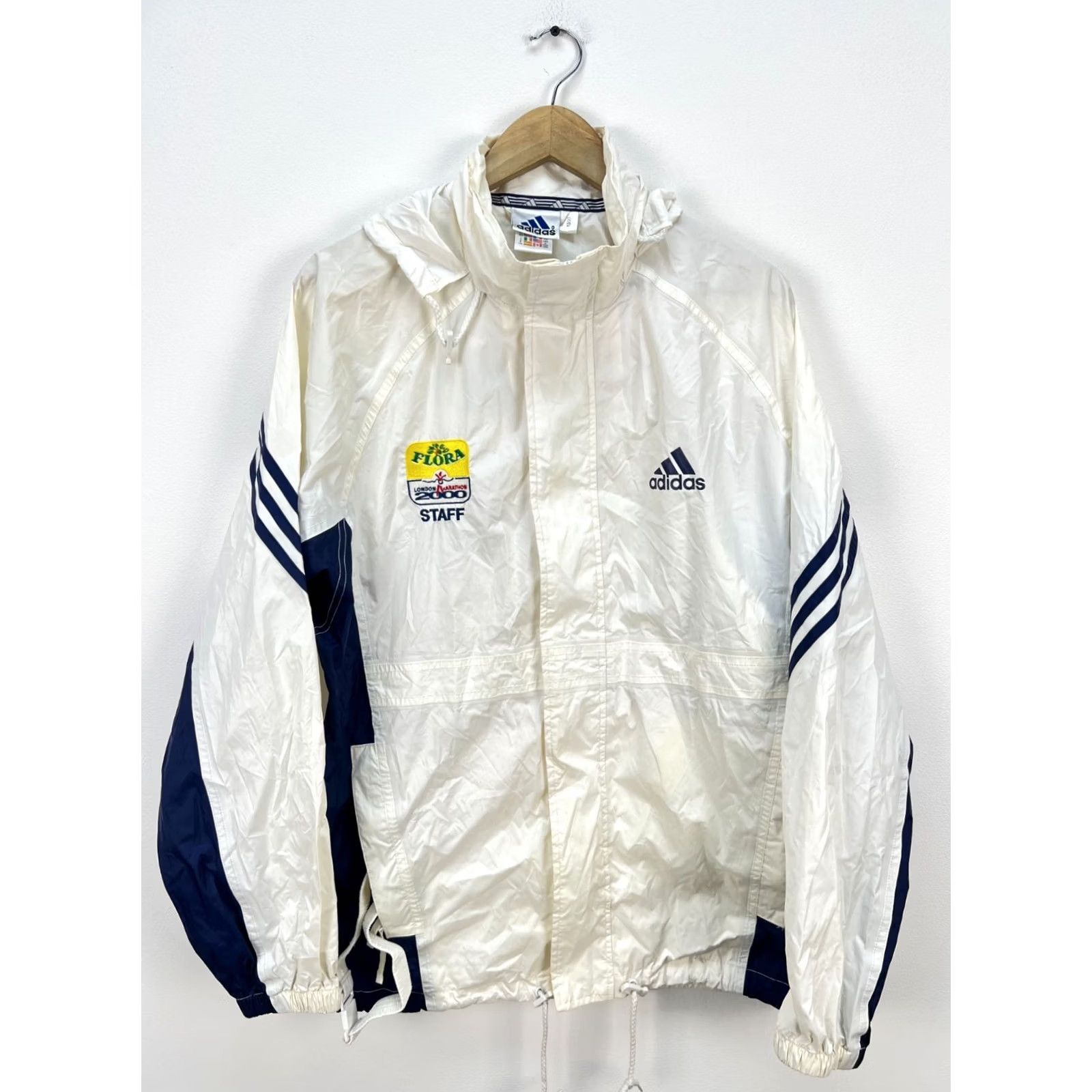 Adidas Flora London Marathon 2000 Adidas Windbreaker Jacket GB38/40 US M Size US M / EU 48-50 / 2 - 2 Thumbnail