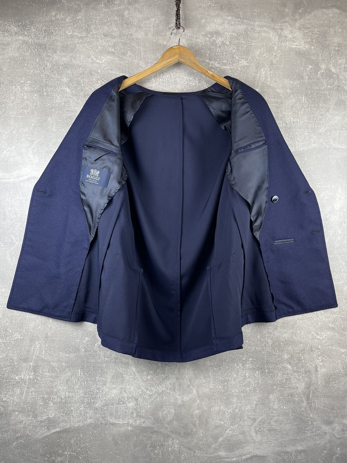 Boggi Boggi Milano Double Breasted Wool Blend Blazer Navy Size 52 Size US L / EU 52-54 / 3 - 9 Thumbnail