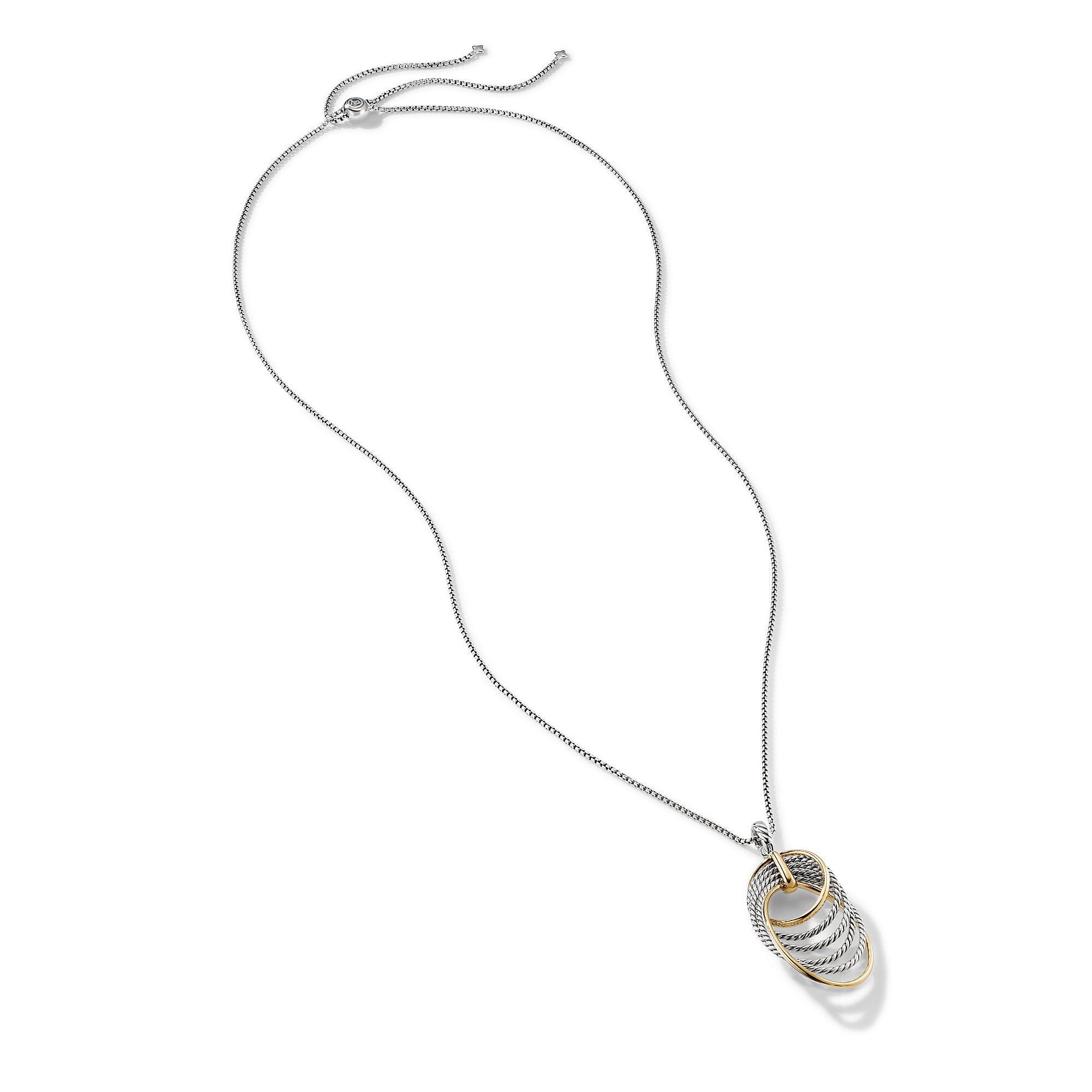 David Yurman o1w1db10325 Origami Pendant Necklace in Sterling Silver Size ONE SIZE - 2 Thumbnail