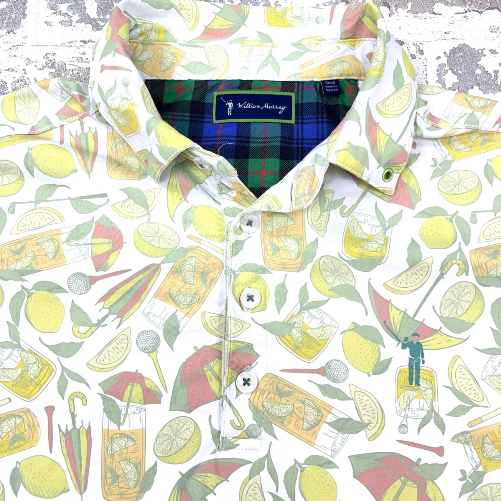 Vintage William Murray Polo Shirt Small Green Performance Lemonade Hawaiian Golf Men Size US S / EU 44-46 / 1 - 3 Thumbnail