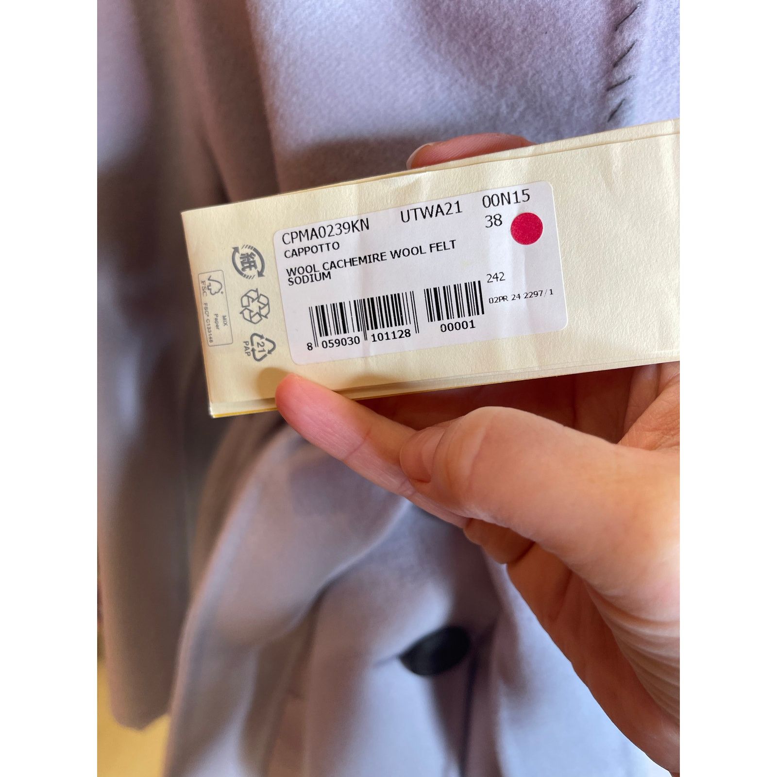 Marni Marni Lilac Wool Cashmere Belted Coat Size 38 NWT Size XS / US 0-2 / IT 36-38 - 9 Thumbnail