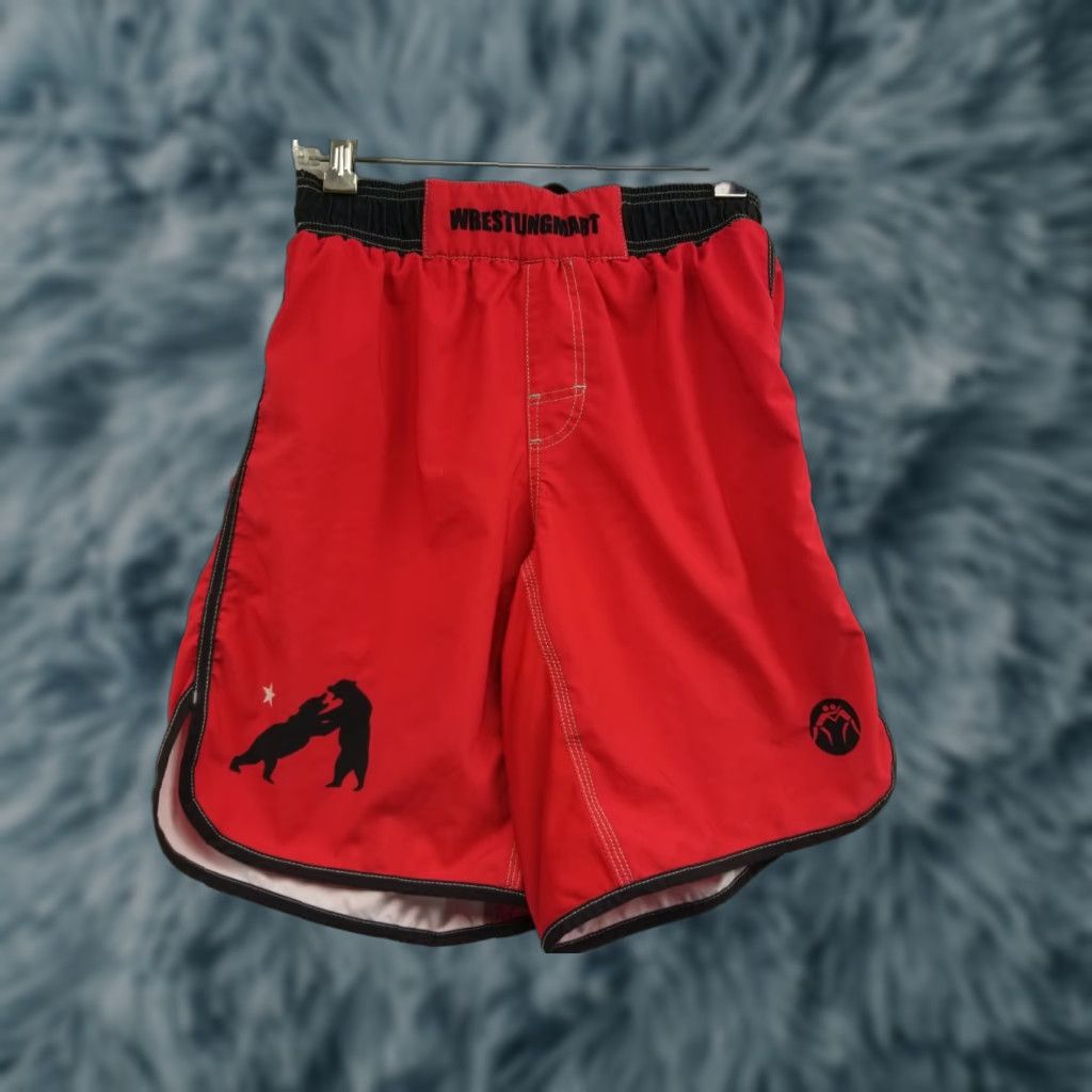 Vintage Wrestling Mart Wrestling Shorts Men Red S Small Fight Shorts Sports Activewear Wrestling Season? Size US 29 - 1 Thumbnail