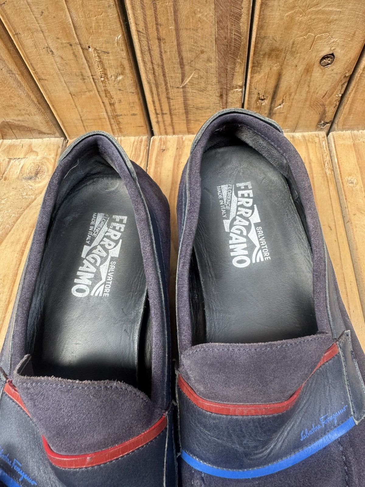 Salvatore Ferragamo Salvatore Ferragamo blue suede leather loafers EUR 42 EE Size US 8 / EU 41 - 12 Thumbnail