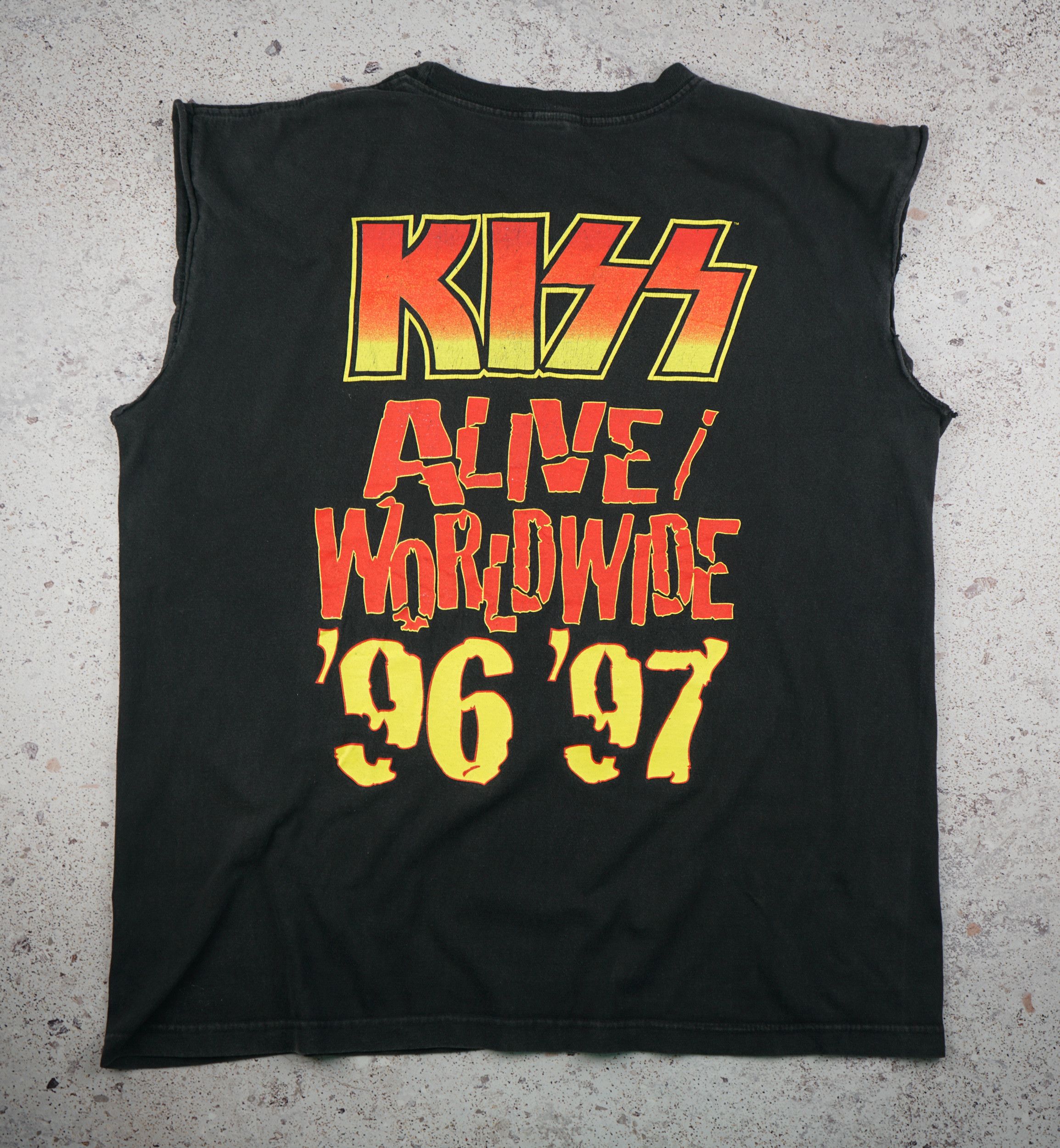 Band Tees × KISS × Vintage Vintage Kiss Alive Worldwide '96 '97 Tour T Shirt Size US XXL / EU 58 / 5 - 5 Thumbnail