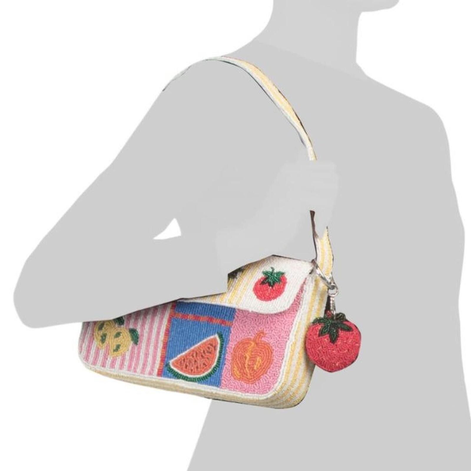 Marsell TikTok Viral Beaded Bag with Fruit Design Size ONE SIZE - 3 Thumbnail