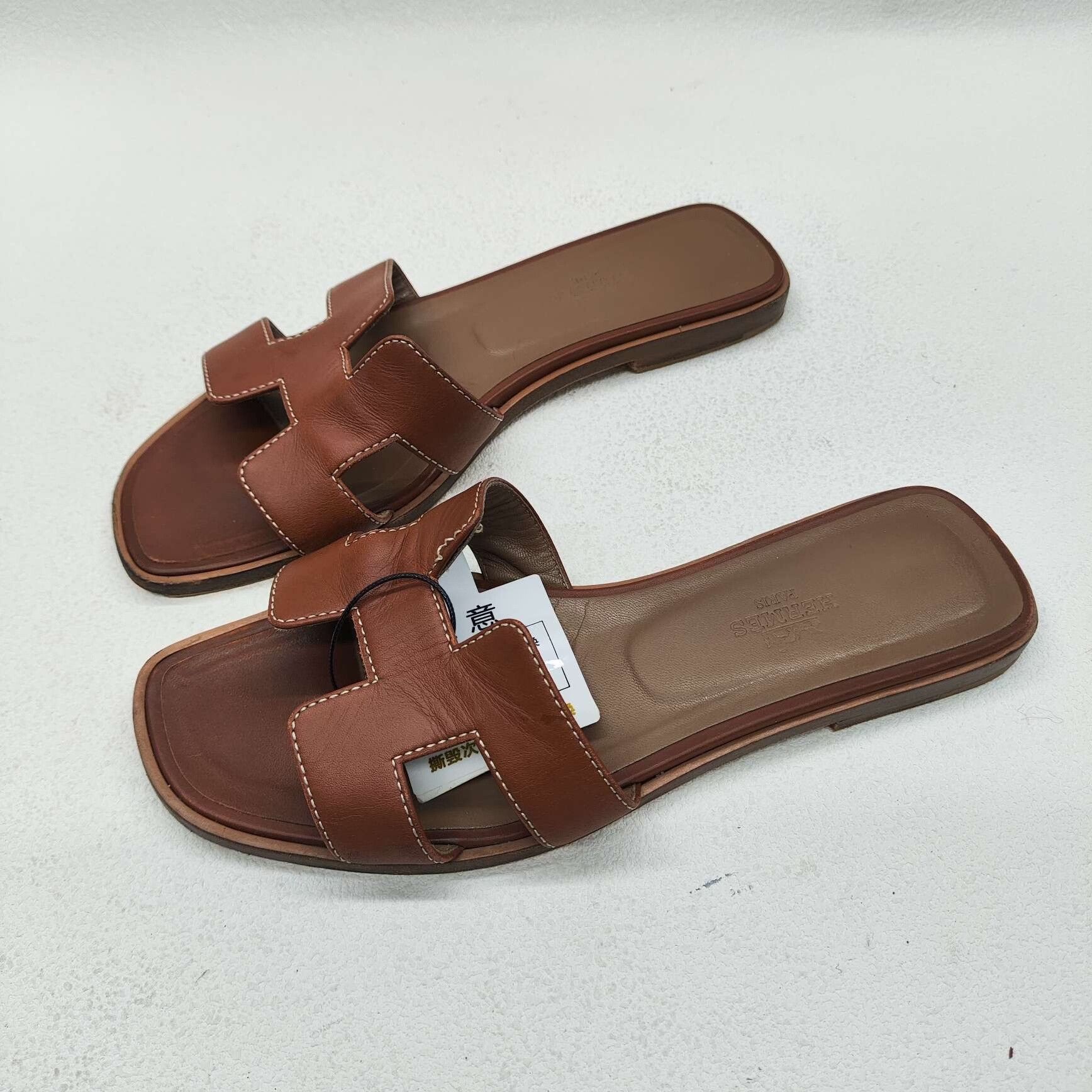 Hermes Hermes Brown Sandals us_6-5 Women Size US 6.5 / IT 36.5 - 1 Thumbnail