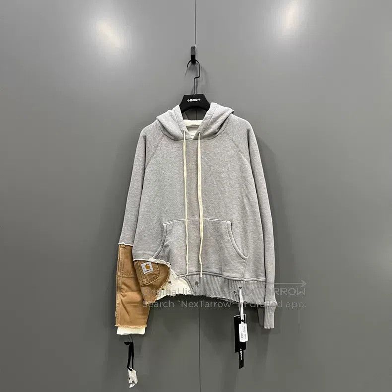 Greg Lauren Greg Lauren Contrast patchwork distressed hoodie Size US M / EU 48-50 / 2 - 1 Thumbnail