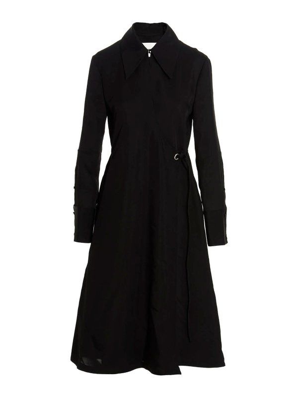 Jil Sander o1y0925 Midi Dress in Black Size M / US 6-8 / IT 42-44 - 1 Thumbnail