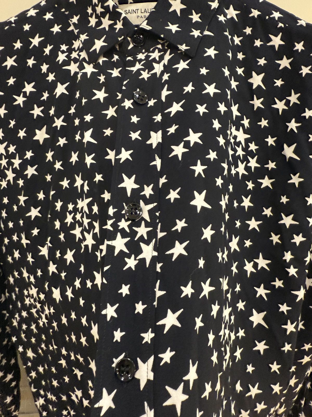 Saint Laurent Paris star print shirt size39 Size US M / EU 48-50 / 2 - 5 Thumbnail