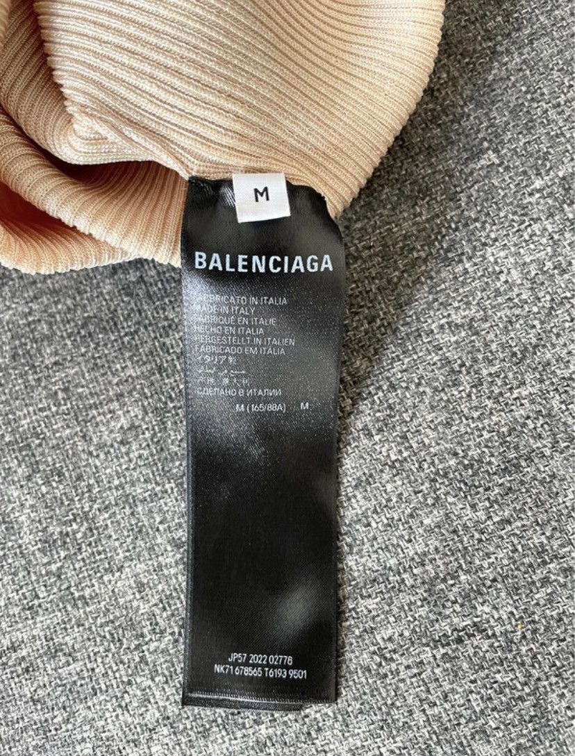 Balenciaga Balenciaga Ribbed Beige Sweater Size M / US 6-8 / IT 42-44 - 3 Thumbnail
