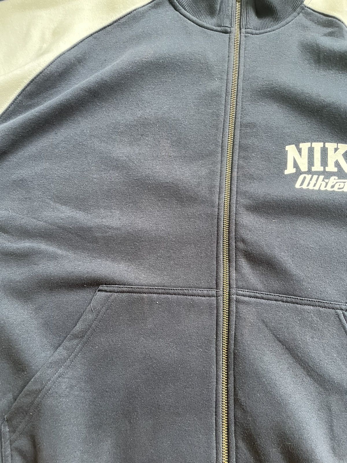 Nike × Vintage Vintage Nike Athletic Logo cotton jacket size xxl Size US XXL / EU 58 / 5 - 6 Thumbnail