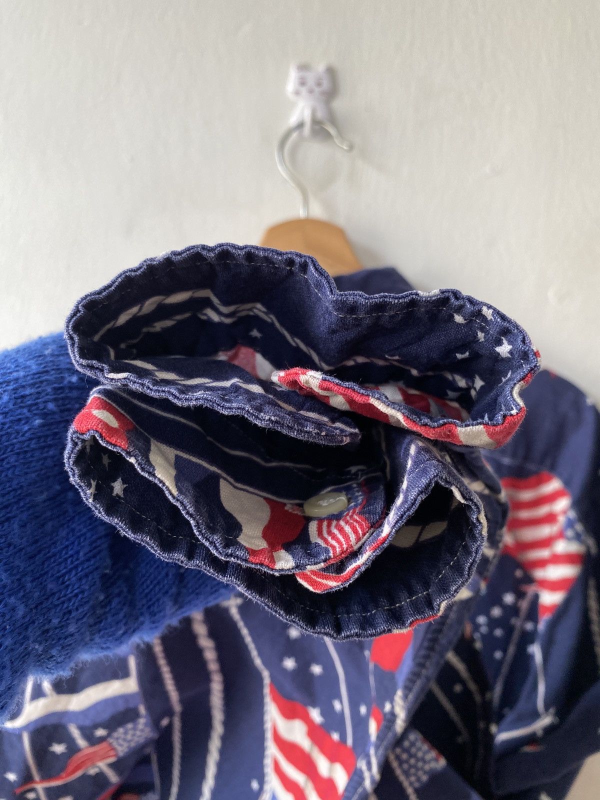 Polo Ralph Lauren × Ralph Lauren × Vintage Vintage Ralph Lauren American Flag Fullprint Button Up Shirt Size US XXL / EU 58 / 5 - 10 Thumbnail