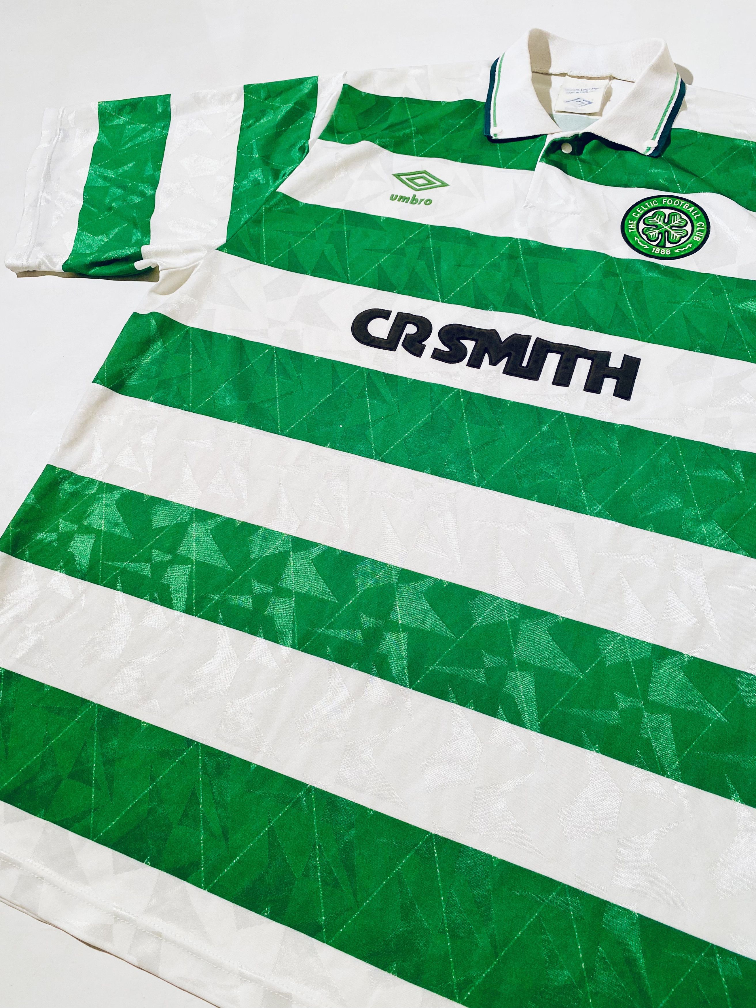 Umbro Celtic Home Jersey Shirt 1989 - 1991 Size US XL / EU 56 / 4 - 3 Thumbnail