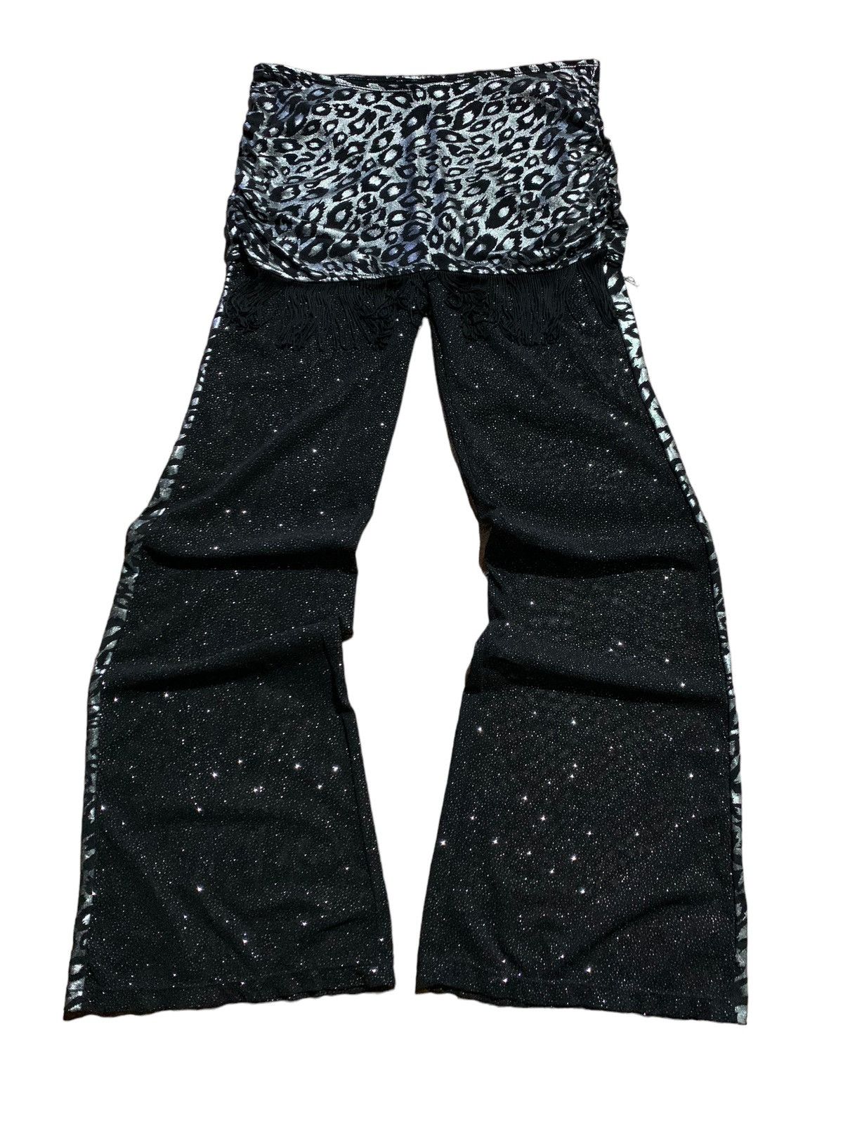14th Addiction × Beauty Beast × Japanese Brand MayRose flare Leopard blinks mesh sheer pants Size 32" / US 10 / IT 46 - 2 Thumbnail