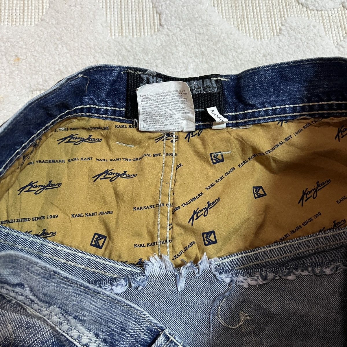 Karl Kani Vintage Grail 90s Karl Kani Embroidered Denim Jeans Size US 34 / EU 50 - 12 Thumbnail
